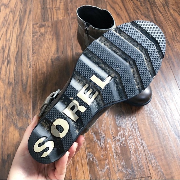 SOREL • Joan of Arctic Wedge II bootie buckle Quarry leather grey ankle short - Picture 13 of 13